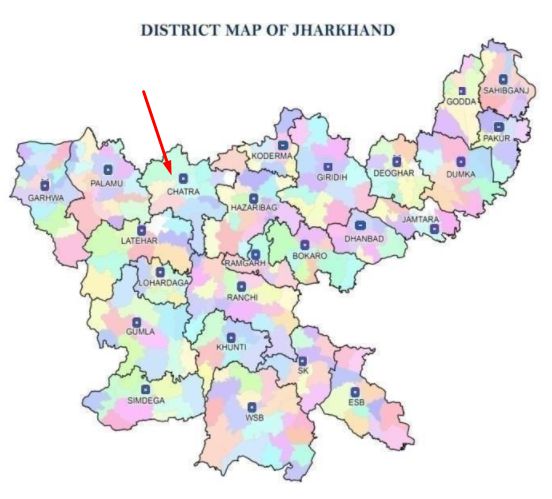 jharkhand district map